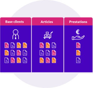 Image d'illustration de gestion des clients, articles et prestations