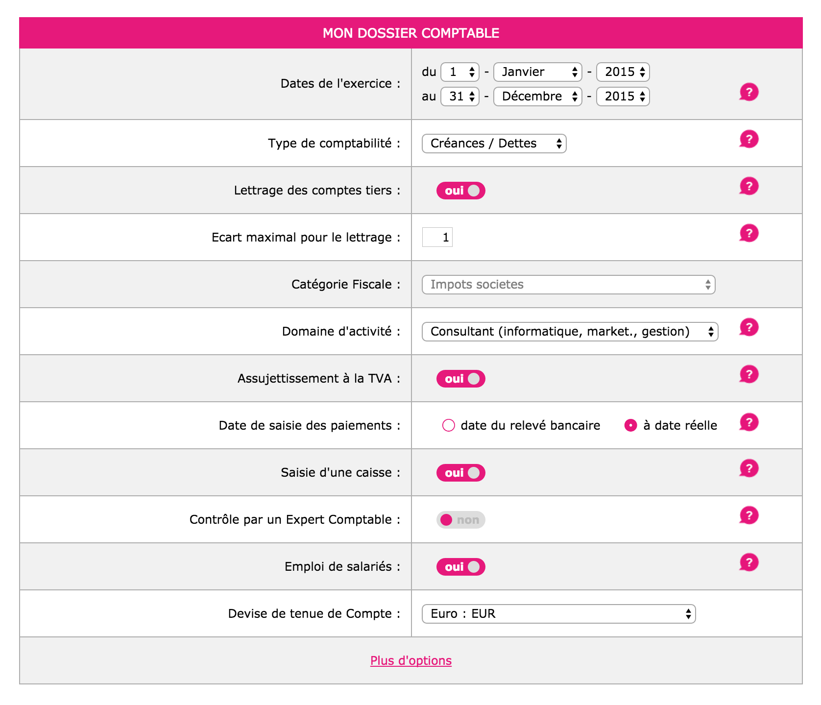 Dosssier comptable