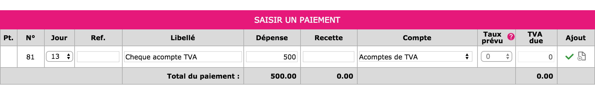 Déclarations et écrtures de TVA 4