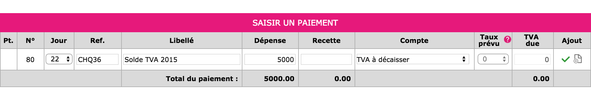 Déclarations et écrtures de TVA 6