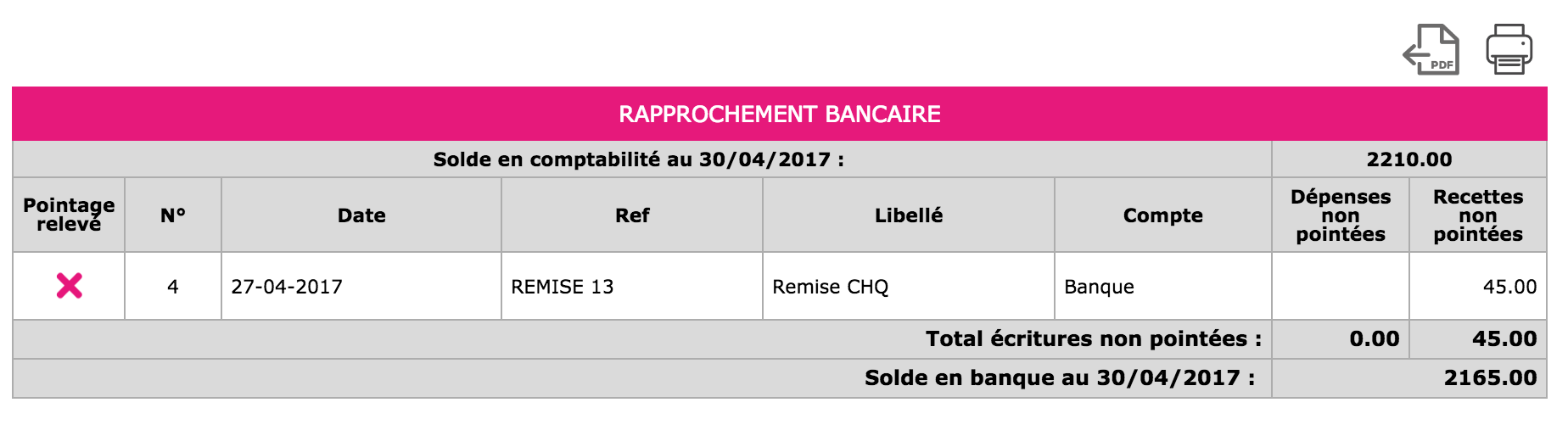 Rapprochement bancaire 2