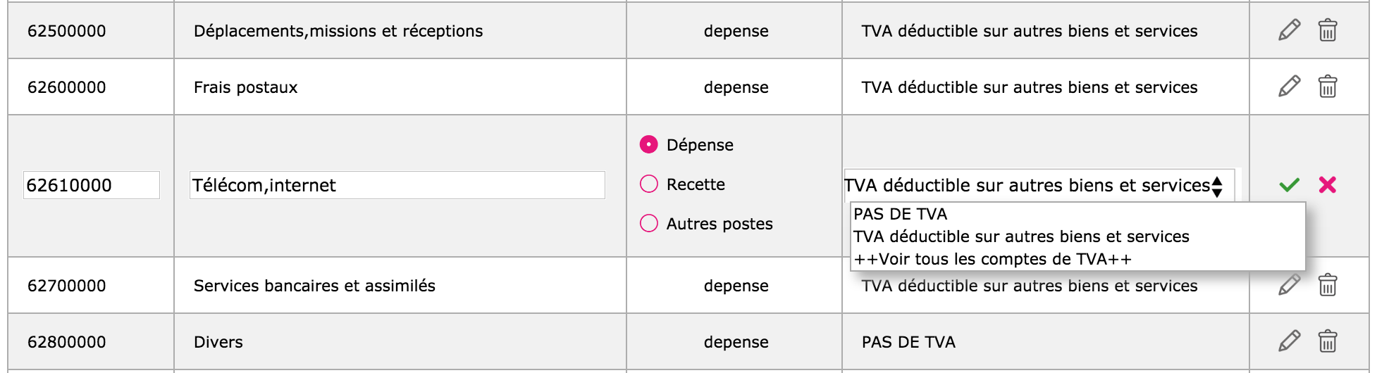 Saisie des dépenses en banque img2