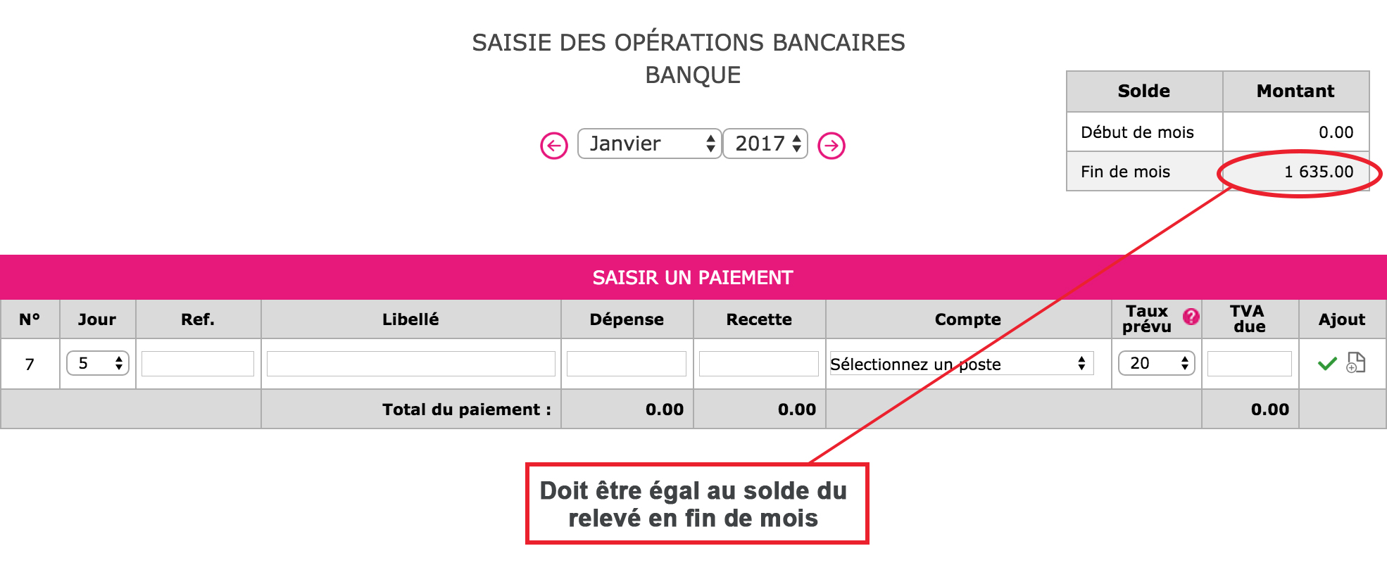 Transfert banque caisse 1